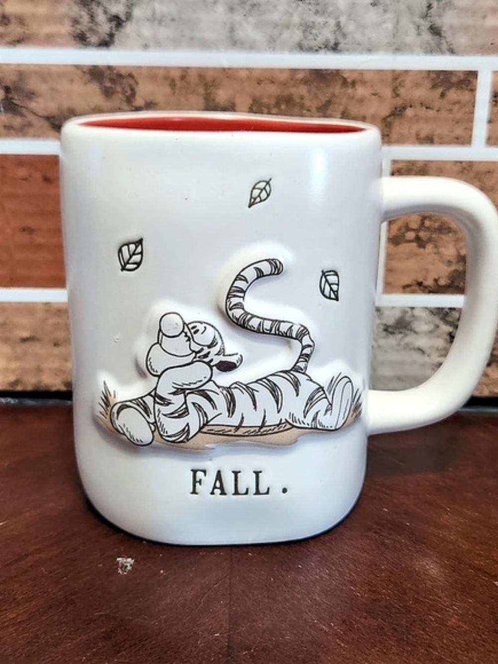 Disney Winnie the Pooh Fall Mug Fall Mug White & Red